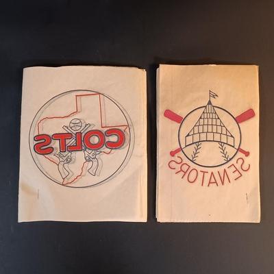 LOT 200: Vintage Iron-On Baseball Team Transfers