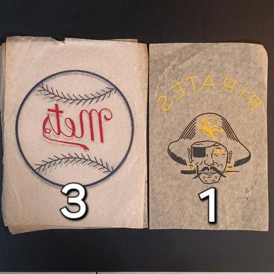LOT 200: Vintage Iron-On Baseball Team Transfers