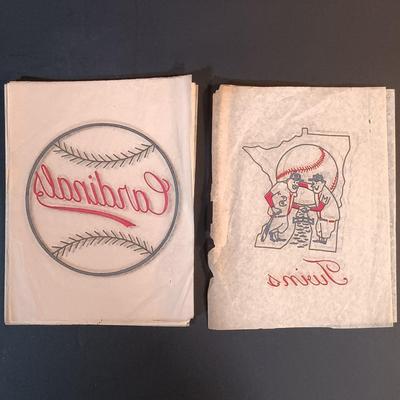 LOT 200: Vintage Iron-On Baseball Team Transfers