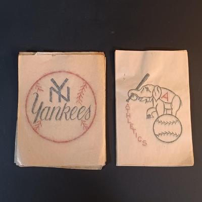 LOT 200: Vintage Iron-On Baseball Team Transfers