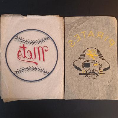 LOT 200: Vintage Iron-On Baseball Team Transfers