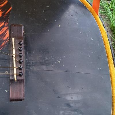 LOT 203: Gibson L-00 Acoustic Guitar (Body Damage) w/ Inagaki Case