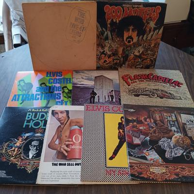 LOT 207: Vintage Rock LPs- Elvis Costello, Buddy Holly, The Who, Frank Zappa & More