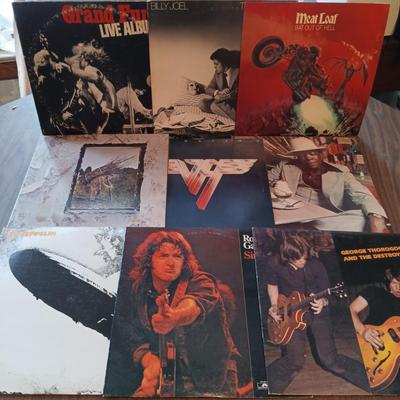 LOT 208: Vintage Rock LPs- Led Zeppelin, Billy Joel, Meat Loaf & More