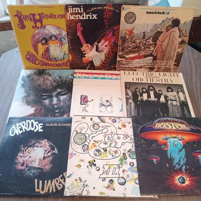LOT 209: Vintage Rock LPs- ELO, LED Zeppelin, Jiminy Hendrix & More