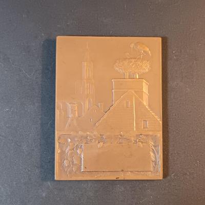 LOT 213: Set of (6) Bronze Medals- Alsace Medal, 1955 American Society of Engineers, 1980 Winter Olympics & More