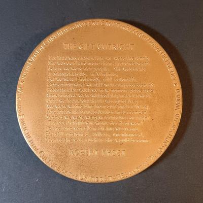 LOT 216: Set of (6) Bronze Medals- Jonas E. Salk, Robert Frost, FDR & More