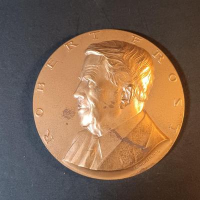LOT 216: Set of (6) Bronze Medals- Jonas E. Salk, Robert Frost, FDR & More