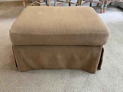 L619 Old Hickory Upholstered Footstool