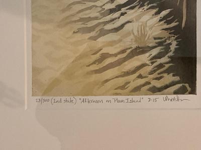 L624 Signed Color Woodblock Print “Afternoon on Plum Island”by Matt Brown
