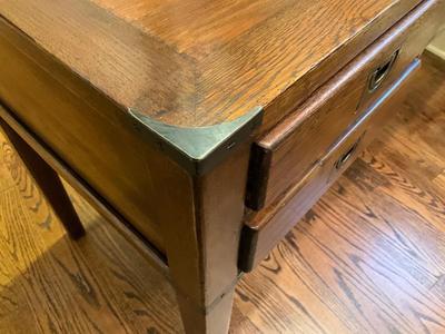 O626 Crate & Barrel Campaign Wood Desk