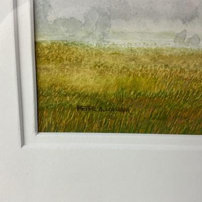 516 Original Watercolor "Dog Day Coming" By Peter Stephen Loonam (1933-2014)