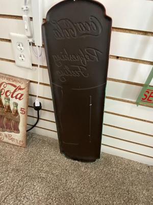 COCA-COLA SIGN WITH THERMOMETER AND DISPLAY SIGN