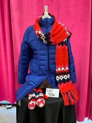 Lot D 456 Lands’ End Goose Down Puffy Long Coat (Large 14-16)