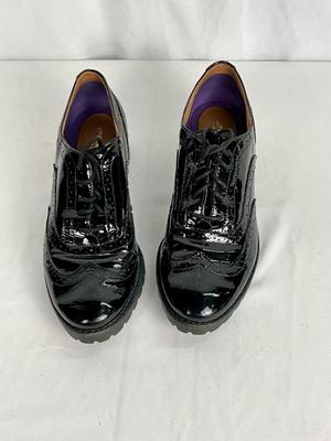 Lot A 469 Sperry Top-Sider Black Patent Leather Wingtip Oxford Shoes (Like new, size 8)