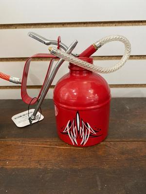 RETRO PINSTRIPED OIL CAN BY LOCAL ARTIST “IZZY” & SINCLAIR OIL CAN
