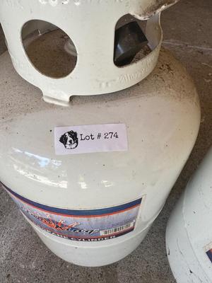 Two (2) Flame King 30lb Propane Cylinder - both full