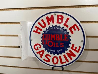 SIDE MOUNTING HEAVY HUMBLE OILS GASOLINE REPLICA SIGN
