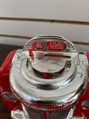 ENESCO 1996 DIECAST COCA-COLA JUKEBOX MUSICAL BANK & BRAND NEW COCA-COLA ANNIVERSARY CLOCK