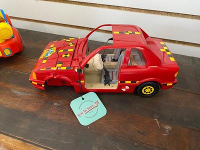 1992 TYCO CRASH TEST, DUMMIES BASH & BOMBER CAR, UNIMAX BUMP AND BUILD CLOWN TOY DEMOLITION CAR