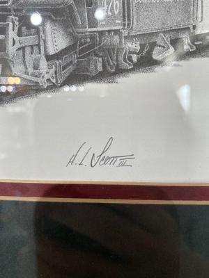 SIGNED AND NUMBERED DURANGO SILVERTON NARROW GUAGE RAILROAD DRAWING