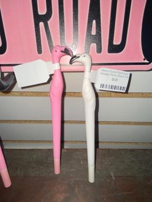 FLAMINGO ROAD SIGN AND A TISSUE BOX HOLDER