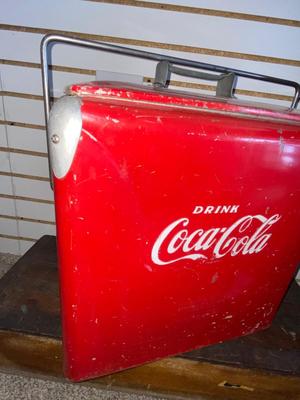 1950’s COCA-COLA GALVANIZED METAL COOLER