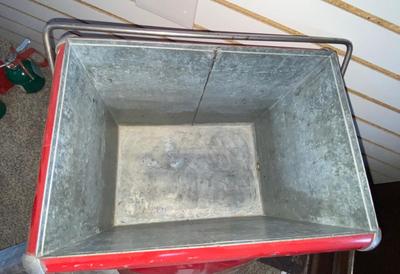 1950’s COCA-COLA GALVANIZED METAL COOLER