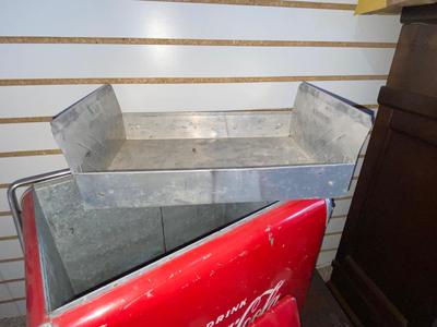 1950’s COCA-COLA GALVANIZED METAL COOLER
