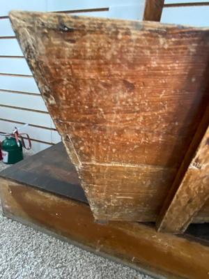 ANTIQUE WOODEN RICE/HARVEST BUCKET
