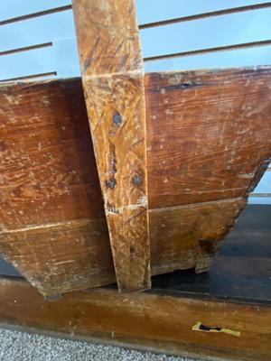 ANTIQUE WOODEN RICE/HARVEST BUCKET
