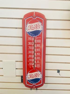 ORIGINAL VINTAGE PEPSI-COLA ADVERTISING THERMOMETER