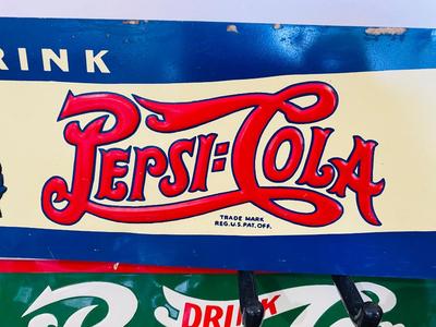 PEPSI-COLA ADVERTISING TIN SIGNS