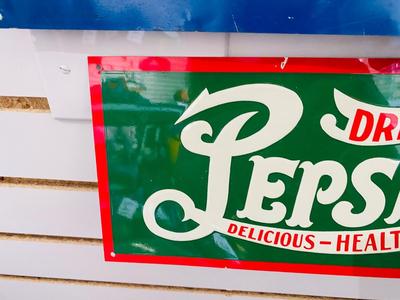 PEPSI-COLA ADVERTISING TIN SIGNS