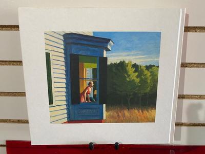 COCA-COLA POP MACHINE GLASS PIECE AND LARGE HOPPER PICTURE BOOK