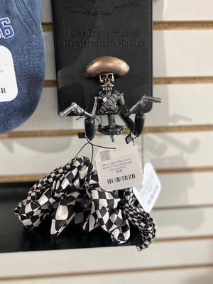 SCRUNCHIES, BALL CAPS, VINYL ALBUM CLOCK, INSURANCE CARD HOLDER AND HOOD ORNAMENT