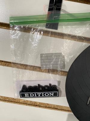 EMBLEMS, VINYL GUITAR WALL CLOCK, CAN COOLERS