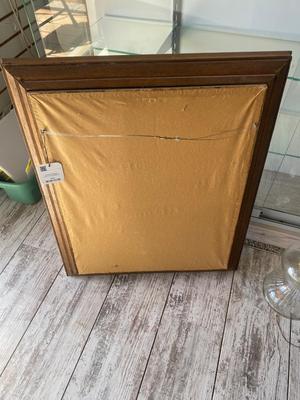 WALL MIRROR AND OIL LAMP