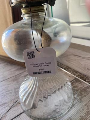 WALL MIRROR AND OIL LAMP