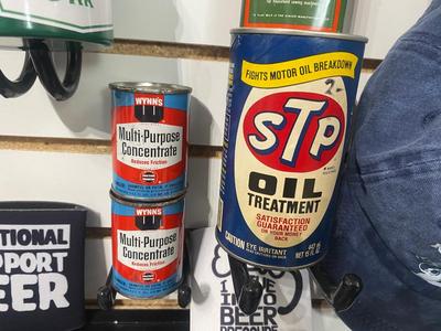 STP OIL CAN AND OTHERS, WITH A VARIETY OF OTHER NEW ITEMS