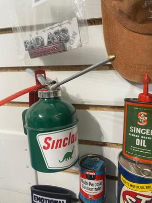 STP OIL CAN AND OTHERS, WITH A VARIETY OF OTHER NEW ITEMS