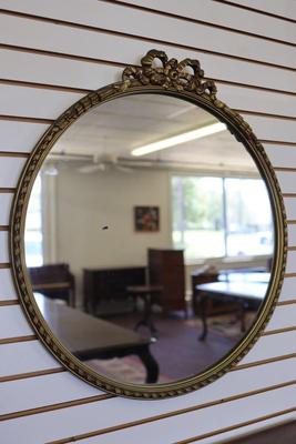 Vintage Gilt Bow Wall Mirror