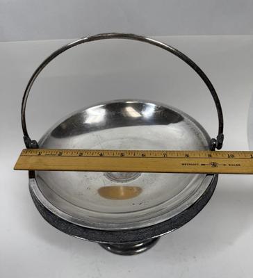 Simpson Hall Miller & Co Treble SilverPlate Victorian Style Pedestal Brides Basket