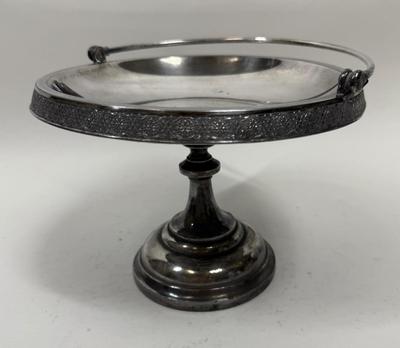 Simpson Hall Miller & Co Treble SilverPlate Victorian Style Pedestal Brides Basket