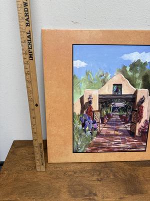 Southwest Art Tile: Large Original Painted Tile by D. Maderas