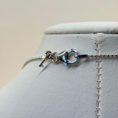 LOT 331J: 14k White Gold Fill Bail Rainbow 7 Chakra Natural Gemstone Pendant on 18” Chain