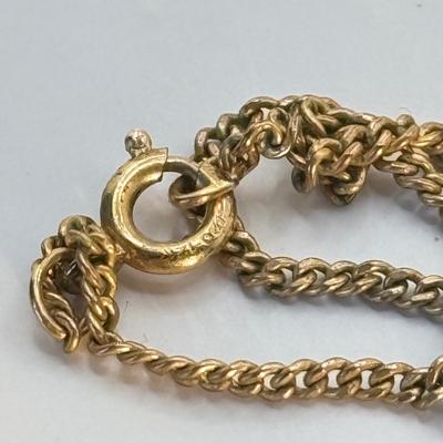 LOT 333J: Vintage 1/20th 12kt Gold Fill Shell Cameo Pendant / Brooch on 18” Chain