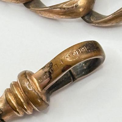 LOT 335J: Vintage 21 Jewels Illinois Watch Co Men’s Pocket Watch w/ Gold Fill Watch Chain