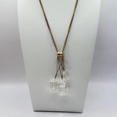 LOT 337J: 21” Kenneth Cole Rock Crystal Pendant Necklace