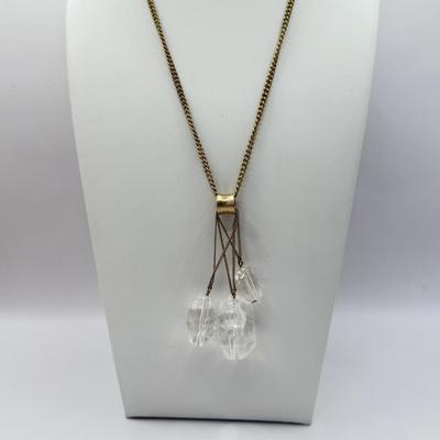 LOT 337J: 21” Kenneth Cole Rock Crystal Pendant Necklace